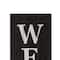 Glitzhome® 42" Wooden Black Welcome Porch Sign with Metal Planter